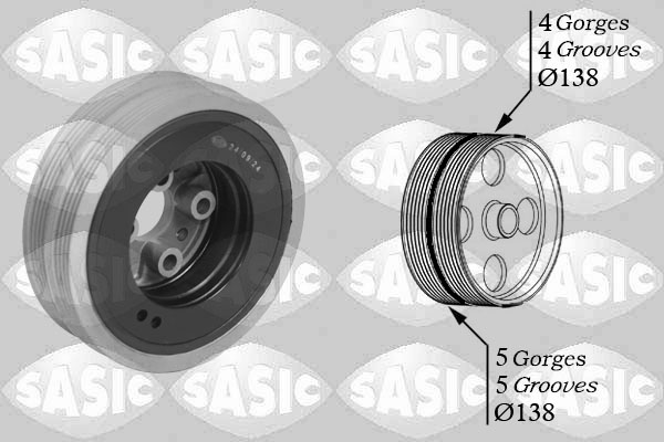 Belt Pulley, crankshaft - 2156004 SASIC