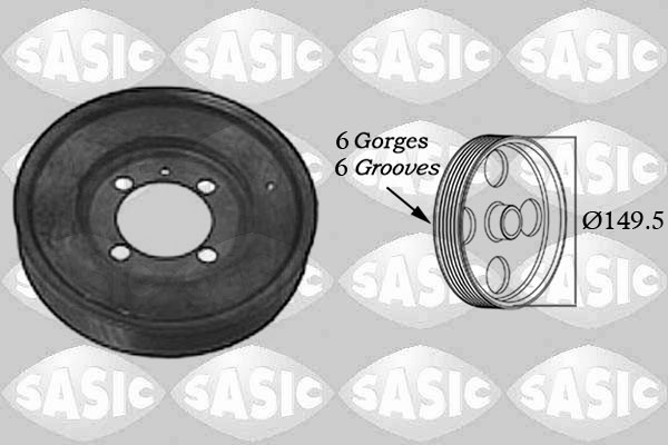 Belt Pulley, crankshaft - 2156017 SASIC