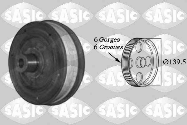 Belt Pulley, crankshaft - 2156019 SASIC
