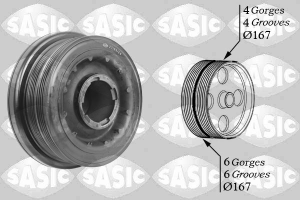Puleggia cinghia, Albero a gomiti - 2156034 SASIC