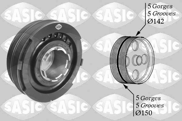 Belt Pulley, crankshaft - 2156038 SASIC