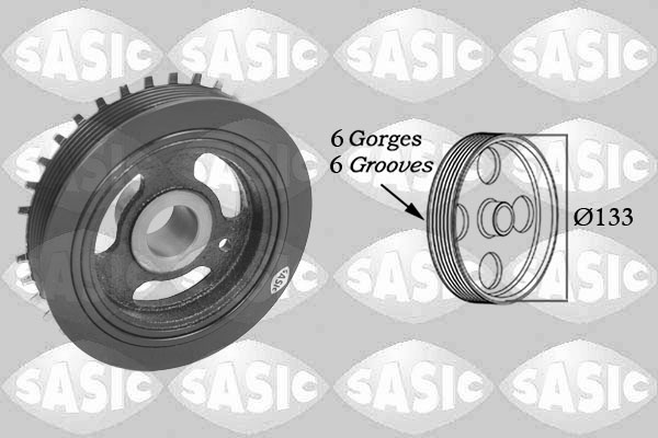 Belt Pulley, crankshaft - 2156040 SASIC
