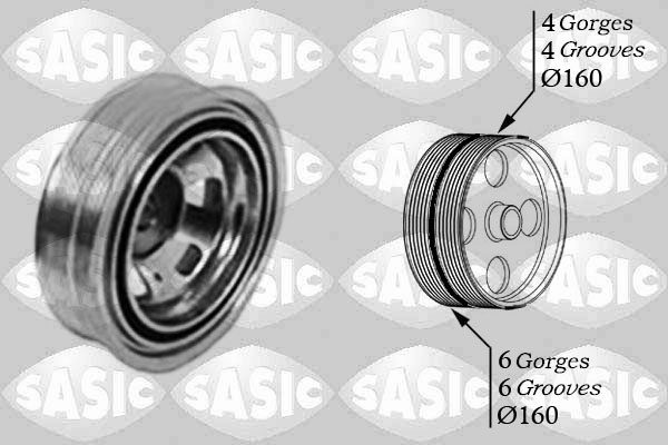 Belt Pulley, crankshaft - 2156043 SASIC