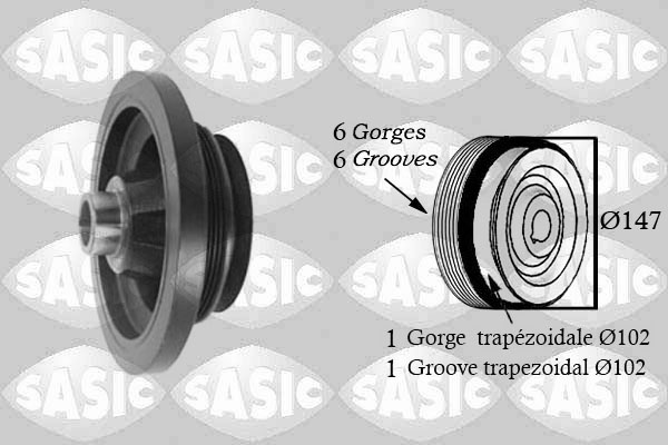 Belt Pulley, crankshaft - 2156060 SASIC