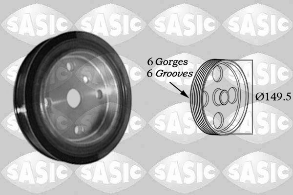 Belt Pulley, crankshaft - 2156074 SASIC