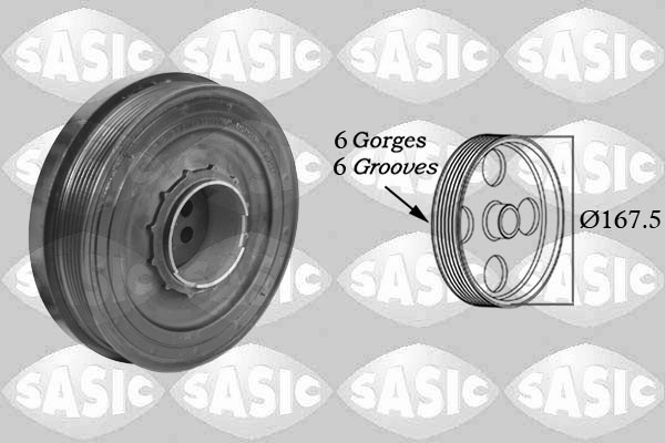 Belt Pulley, crankshaft - 2156078 SASIC