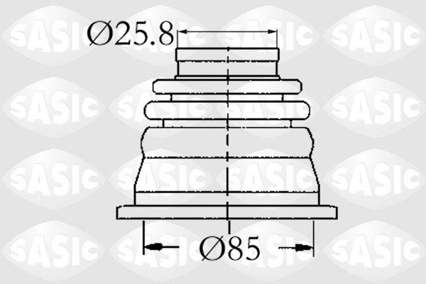 Bellow Set, drive shaft - 4003408 SASIC