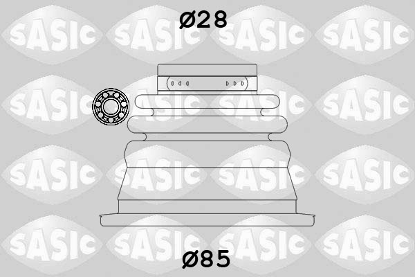 Kit cuffia, Semiasse - 4003451 SASIC