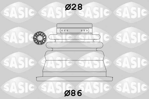 Bellow Set, drive shaft - 4003464 SASIC
