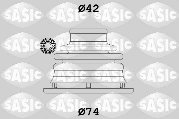 Комплект пыльника, приводной вал - 4003470 SASIC