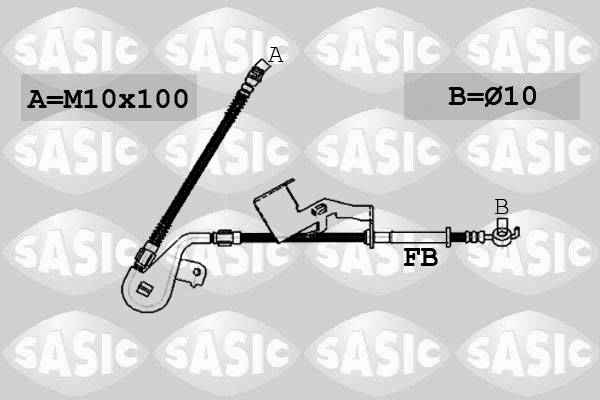 Flessibile del freno - 6600030 SASIC