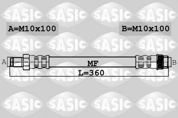Flessibile del freno - 6604039 SASIC