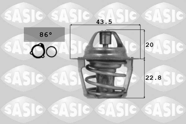 Thermostat, coolant - 9000106 SASIC