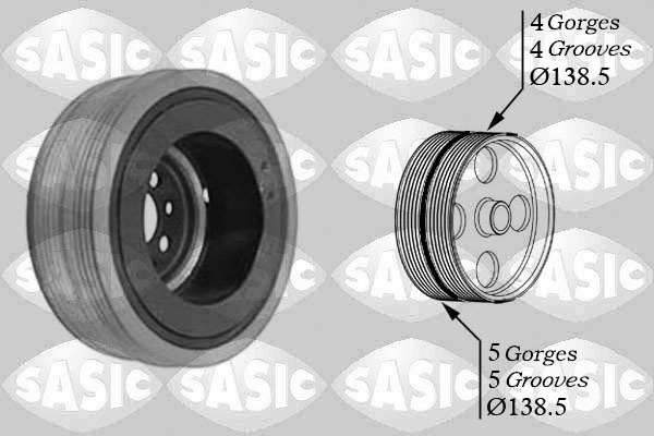 Belt Pulley, crankshaft - 9001804 SASIC