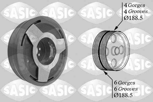 Belt Pulley, crankshaft - 9001806 SASIC