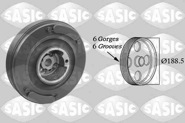Puleggia cinghia, Albero a gomiti - 9001807 SASIC