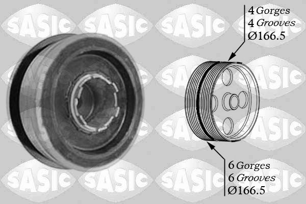 Puleggia cinghia, Albero a gomiti - 9001808 SASIC