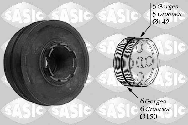 Belt Pulley, crankshaft - 9001810 SASIC