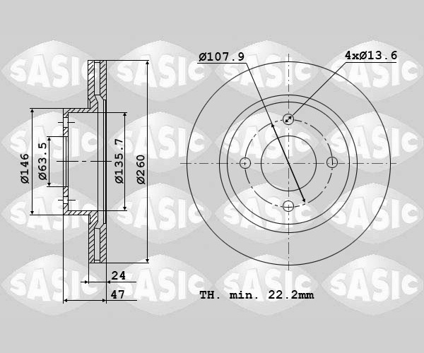 Brake Disc - 9004517J SASIC