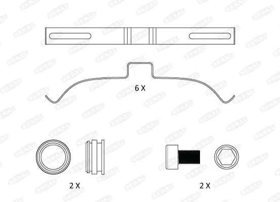 Accessory Kit, disc brake pad - FAC175 BERAL