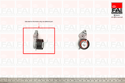 Tensioner Pulley, timing belt - T9315 FAI AutoParts