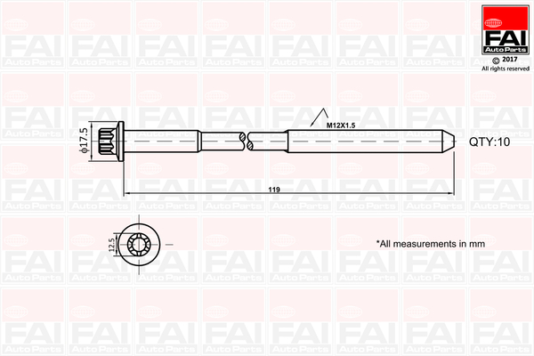 Kit bulloni testata - B1401 FAI AutoParts
