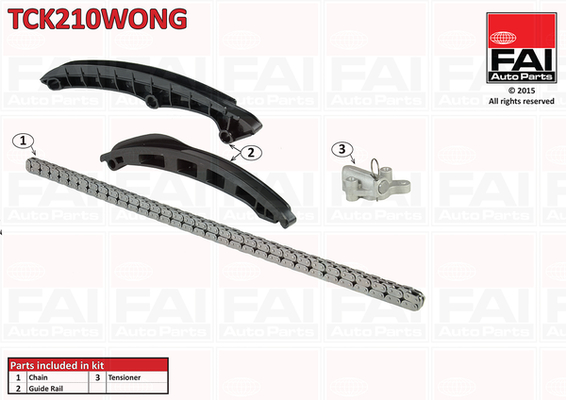 pavaros grandinės komplektas - TCK210WONG FAI AutoParts