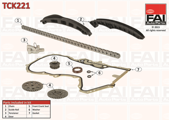 Kit catena distribuzione - TCK221 FAI AutoParts