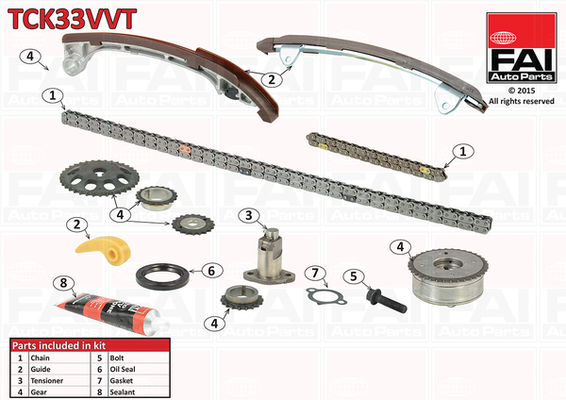 Timing Chain Kit - TCK33VVT FAI AutoParts