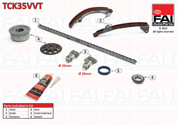 Timing Chain Kit - TCK35VVT FAI AutoParts