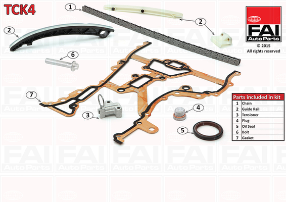 pavaros grandinės komplektas - TCK4 FAI AutoParts