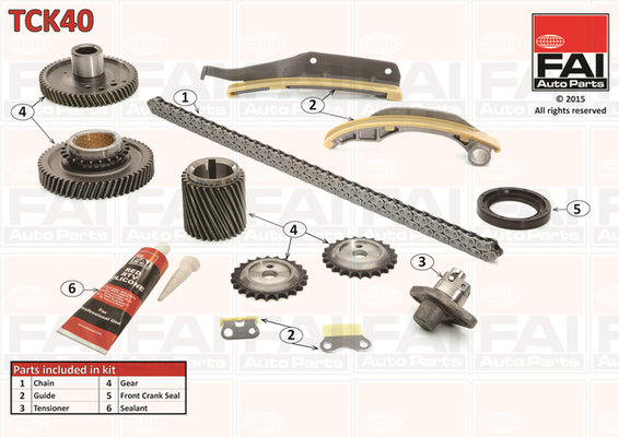 pavaros grandinės komplektas - TCK40 FAI AutoParts