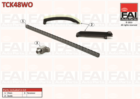 pavaros grandinės komplektas - TCK48WO FAI AutoParts
