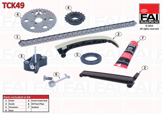 pavaros grandinės komplektas - TCK49 FAI AutoParts
