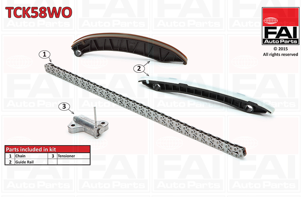 pavaros grandinės komplektas - TCK58WO FAI AutoParts