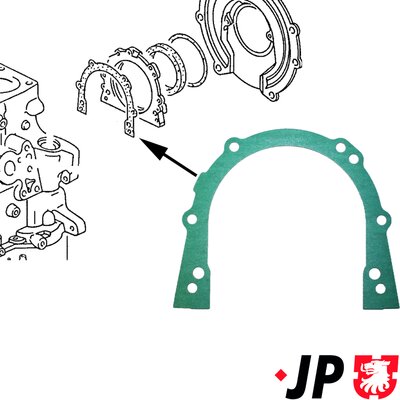 Gasket, housing cover (crankcase) - 1119100100 JP GROUP