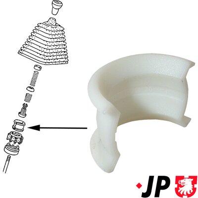 Bush, selector-/shift rod - 1131400600 JP GROUP