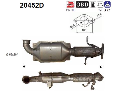 Catalytic Converter - 20452D AS