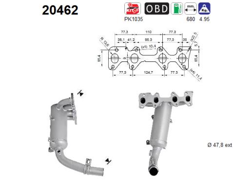 Catalytic Converter - 20462 AS
