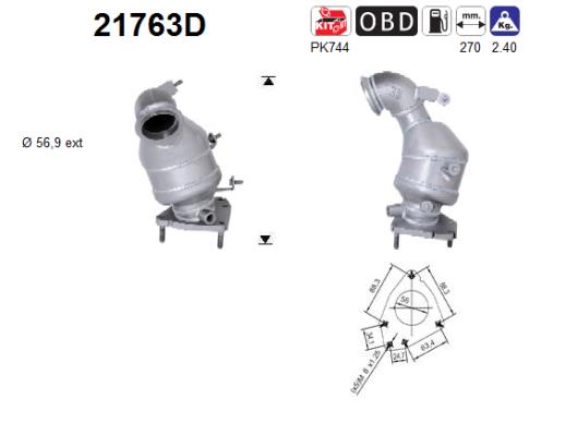 Catalytic Converter - 21763D AS