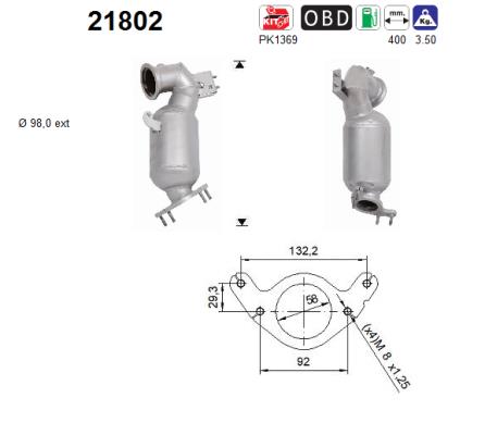 Catalytic Converter - 21802 AS