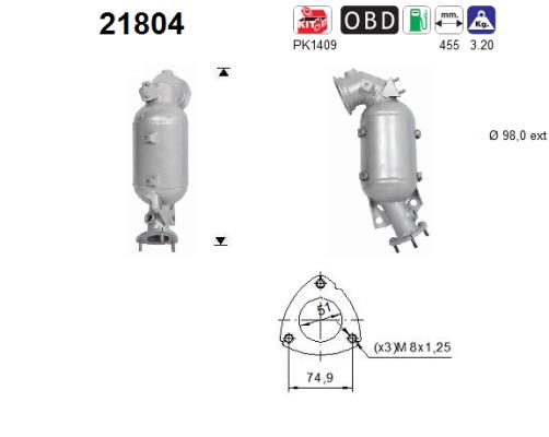 Catalytic Converter - 21804 AS