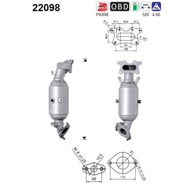 katalizatoriaus keitiklis - 22098 AS