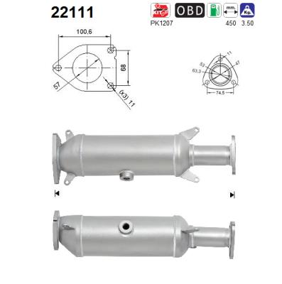katalizatoriaus keitiklis - 22111 AS