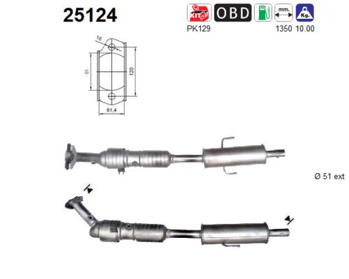 Catalytic Converter - 25124 AS