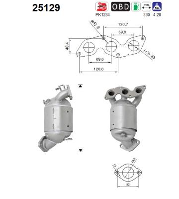 Catalytic Converter - 25129 AS