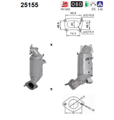 Catalytic Converter - 25155 AS