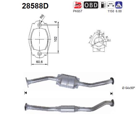 Catalytic Converter - 28588D AS