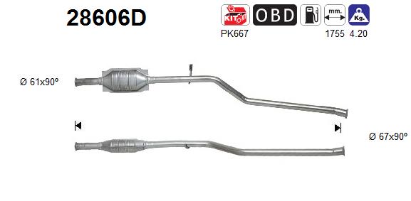 Catalytic Converter - 28606D AS