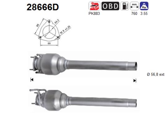 Catalytic Converter - 28666D AS